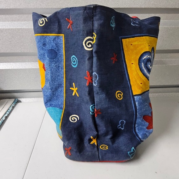 Sun and Sand Fish Large Tote Bag Novelty Nautical Beach Bag Purse Colorful - Picture 10 of 16